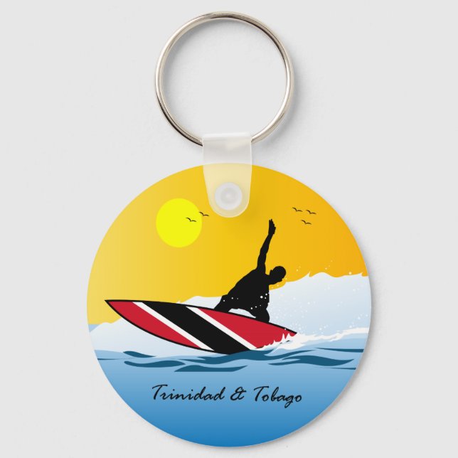 Chaveiro Surfe em Trinidad e Tobago Toco (Frente)