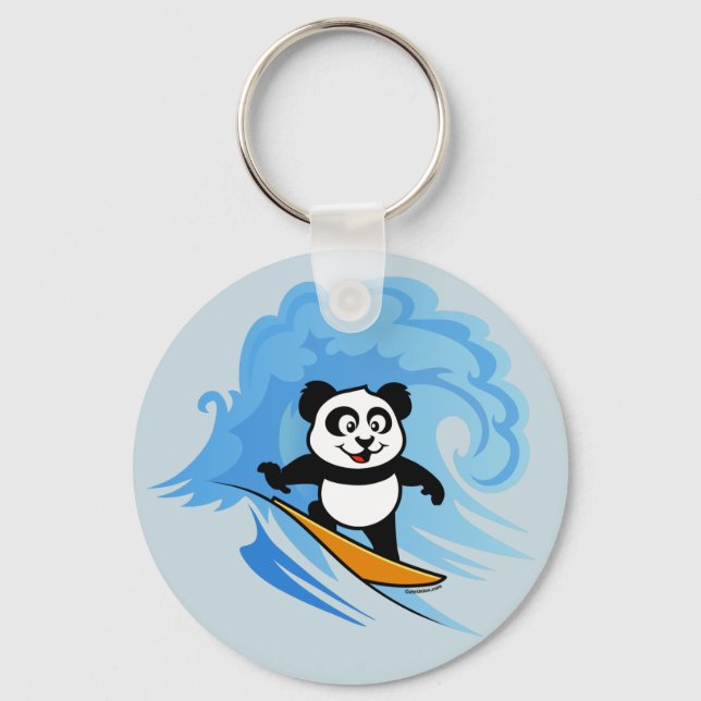 Chaveiro Surfing Panda (Frente)