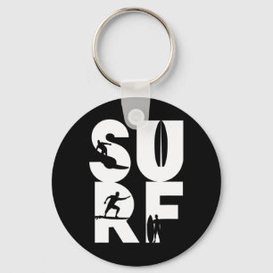 Chaveiro Surfista Com Pranchas De Surfe Na Onda De Surfe Pi