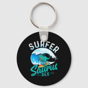 Chaveiro Surfista Saurus Rex Dinossauro Surfando Surf Dino 