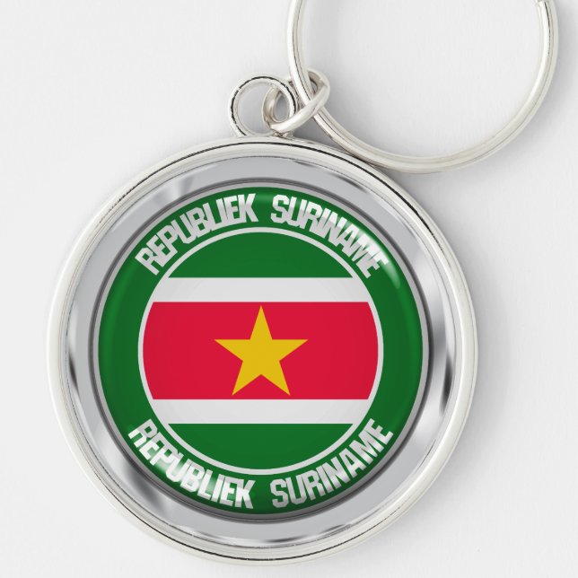 Chaveiro Suriname Round Emblem (Frente)