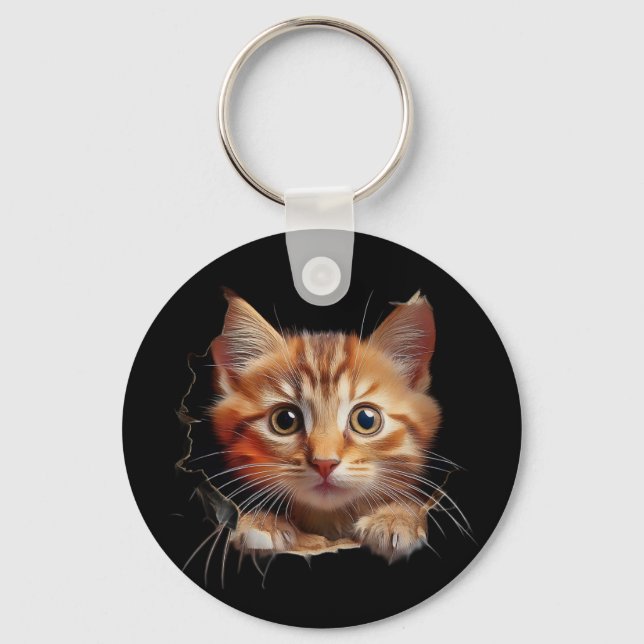Chaveiro Surpresa -- Um rosto de gatinho (Frente)