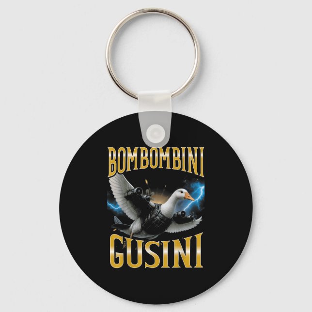 Chaveiro Surreal italiano Brainrot Meme Bombombini Gusini F (Frente)
