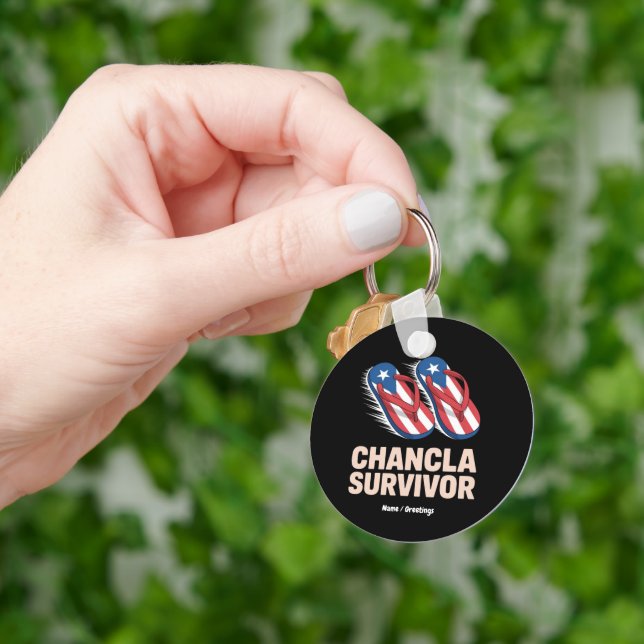 Chaveiro Survivor Chancla Funny Porto Rico Piada Presente (Mão)