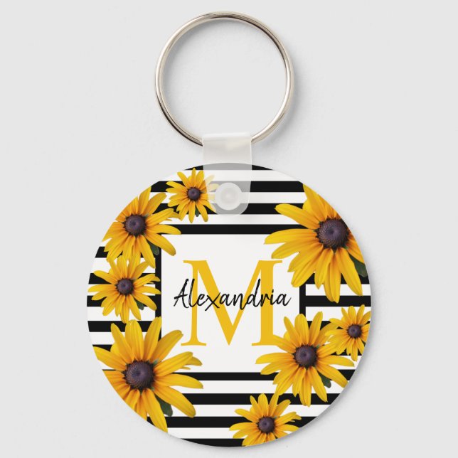 Chaveiro Susan Monograma, de olhos pretos, amarela, com fai (Frente)