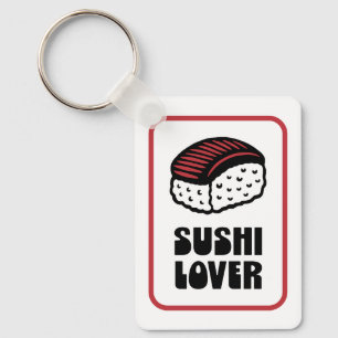 Chaveiro Sushi amante nigiri retro estético