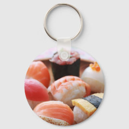Chaveiro SUSHIMI Sushi Selection Wooden Plate Keychain