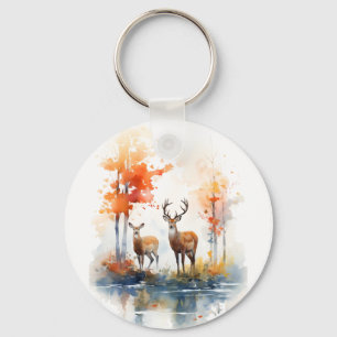 Chaveiro Sussurros da Natureza: Autumn Deer"