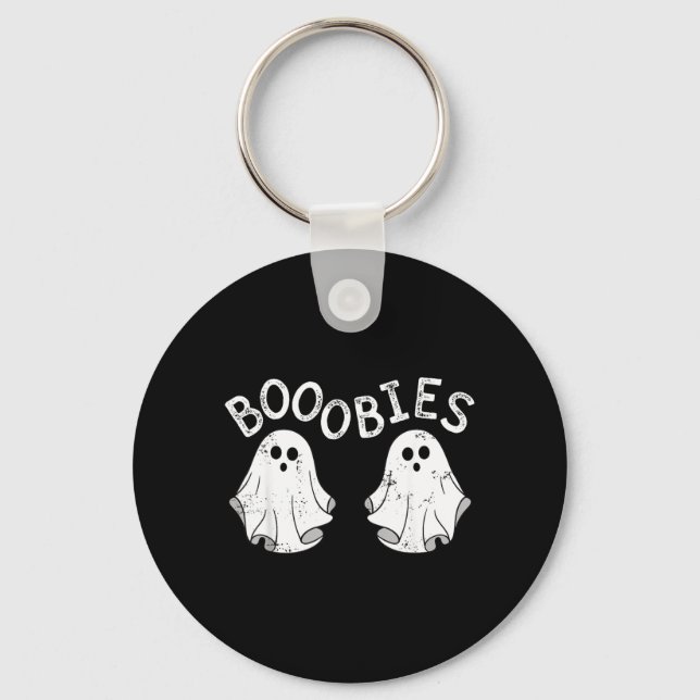 Chaveiro Sutiã de Halloween Fantasma Seios Roupa Engraçada (Frente)
