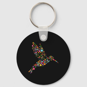 Chaveiro Sutil Anti Trump Floral Hummingbird Mensagem Ocult