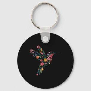 Chaveiro Sutil Mensagem Oculta Anti Trump Floral Beija-flor