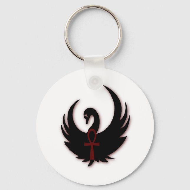 Chaveiro Swan Preto com Ankh (Frente)