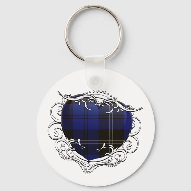 Chaveiro Swan Tartan Heart (Frente)