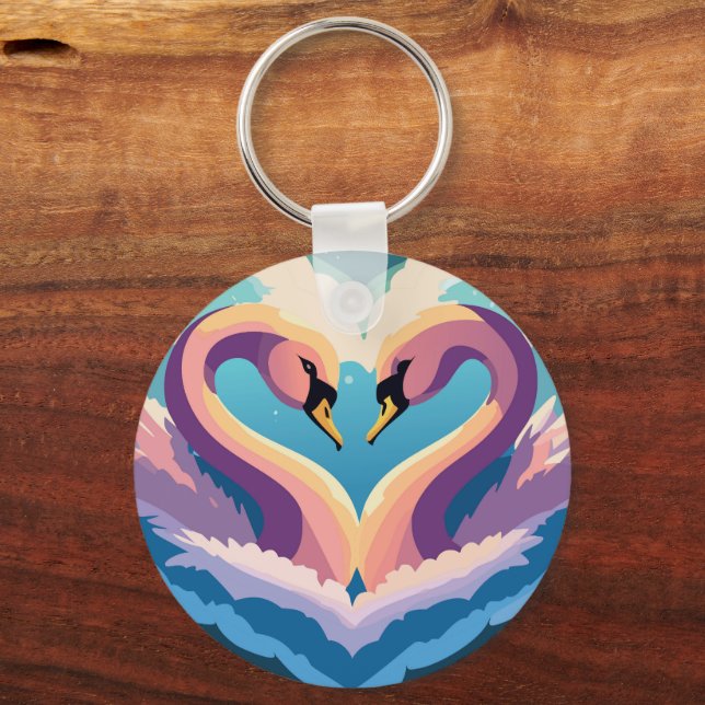 Chaveiro Swans In Love (Verso)
