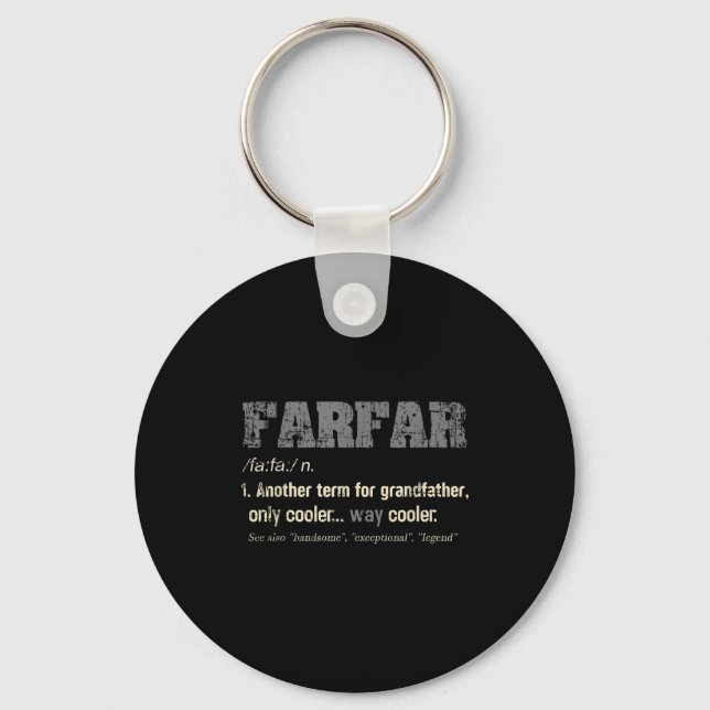 Chaveiro Swedish Farfar Funny Definition Grandpa Gift  (Frente)