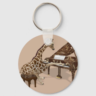 Chaveiro Sweet Giraffe Loves To Play Piano