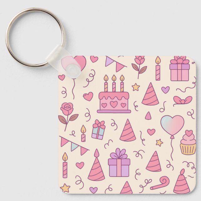 Chaveiro Sweet Princess Party Celebration Pattern (Frente)