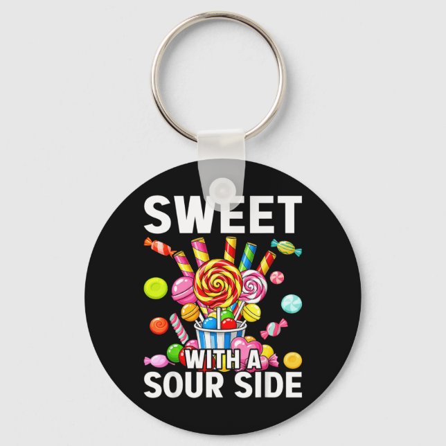 Chaveiro Sweet With A Sour Side Funny Candy Patch Delicious (Frente)