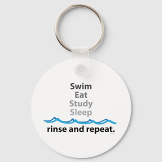 Chaveiro Swim, eat, study, sleep ... rinse and repeat