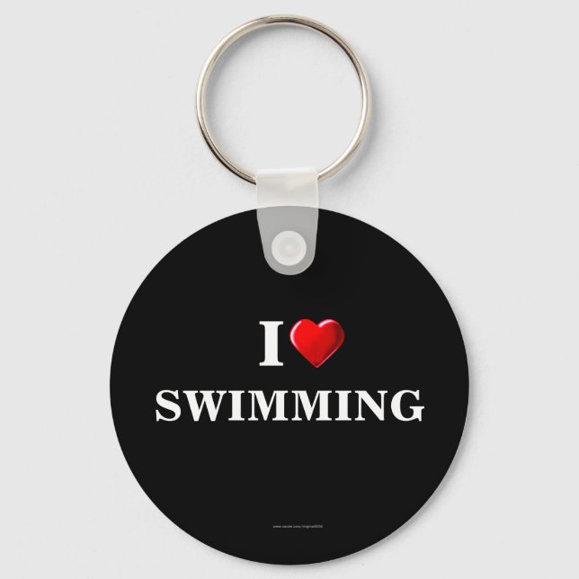 Chaveiro Swimming: I Love Swimming keychain (Frente)
