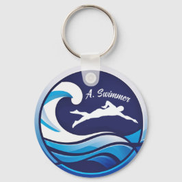 Chaveiro Swimming logo Personalize with name
