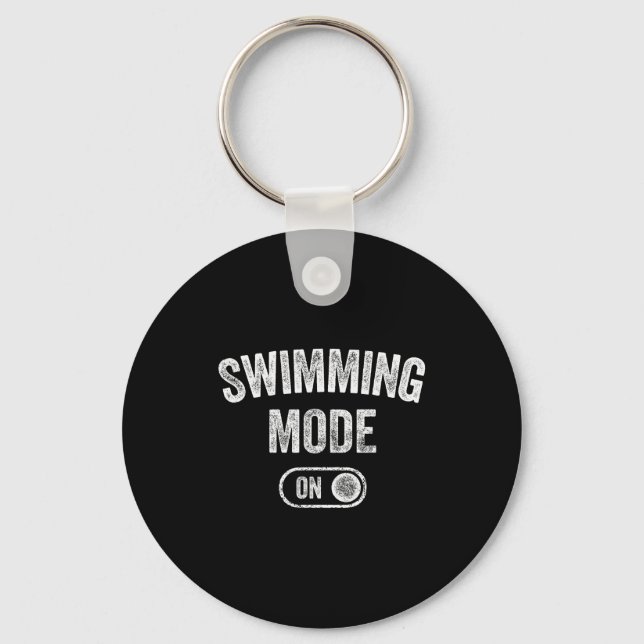 Chaveiro Swimming Mode On Funny Swimmer Gift Diver Coach  (Frente)