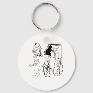 Chaveiro Swinging Cats Jazz Music Engraçado Cartografia de