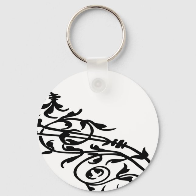 Chaveiro Swirling Floral (Frente)