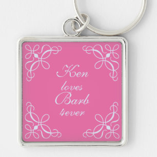 Chaveiro Swirls em Rosa Doce