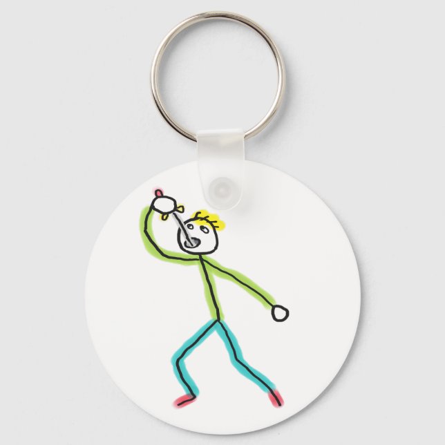 Chaveiro Sword Swallowing Stickman (Frente)