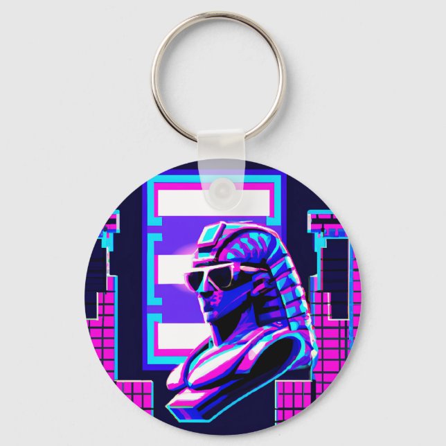 Chaveiro Synthwave Pharaoh (Frente)