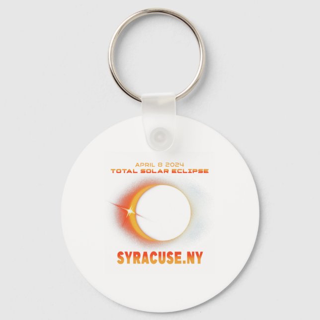 Chaveiro Syracuse New York Total Solar Eclipse 2024 (Frente)