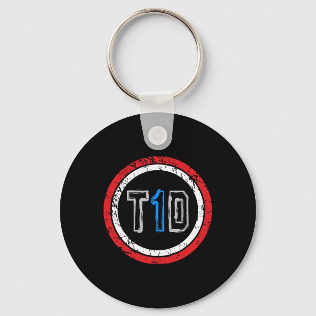 Chaveiro T1d Emblem Type 1 Diabetes Awareness  (Frente)