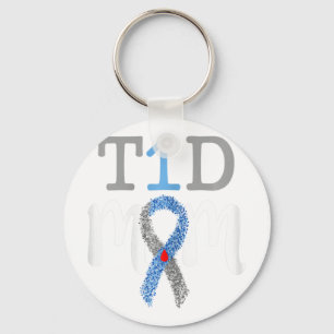 Chaveiro T1d Mãe - Mamãe de Consciência da Diabetes Tipo 1