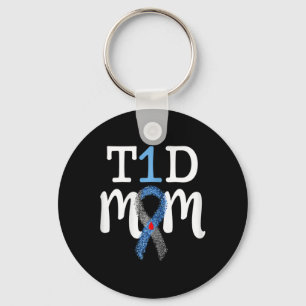 Chaveiro T1D Mãe - Mamãe de Sensibilização para a Diabetes
