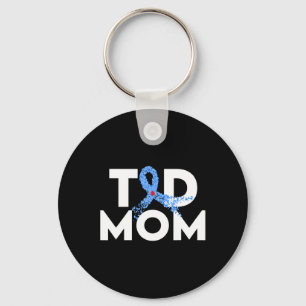 Chaveiro T1D Mãe Tipo 1 Sensibilização para a Diabetes Famí