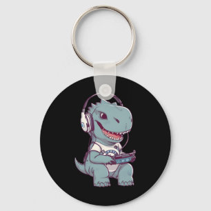 Chaveiro T. Dinossauro Rex Jogando Jogos Jogando Jogador Pl