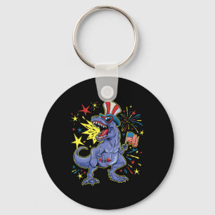 Chaveiro T-rex 4 de Julho Celebrando o Dia da Independência