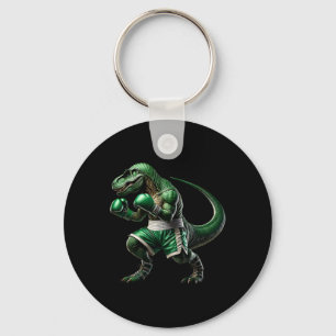 Chaveiro T-rex Dinossauro Fazendo Boxe Boxeador Arte Marcia