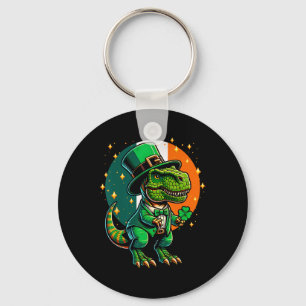 Chaveiro T-rex Dinossauro Leprechaun Irlandês Dia de São Pa