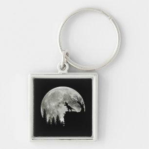 Chaveiro T Rex Em Pé Na Lua Da Montanha Halloween