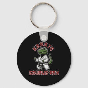 Chaveiro T-rex engraçado Karatê Dino Artes Marciais Criança