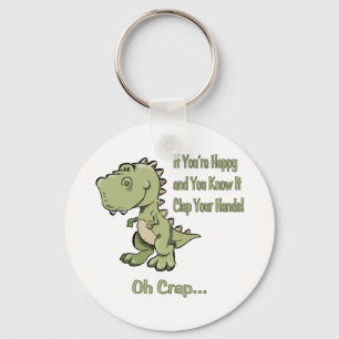 Chaveiro T-Rex feliz