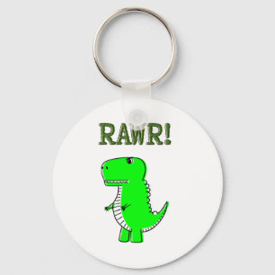 Chaveiro T-Rex RAWR bonito e com raiva