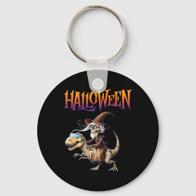 Chaveiro T-rex Skeleton Ride Halloween (Frente)