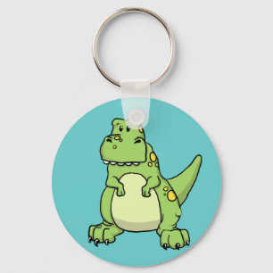 Chaveiro T-Rex verde bonito