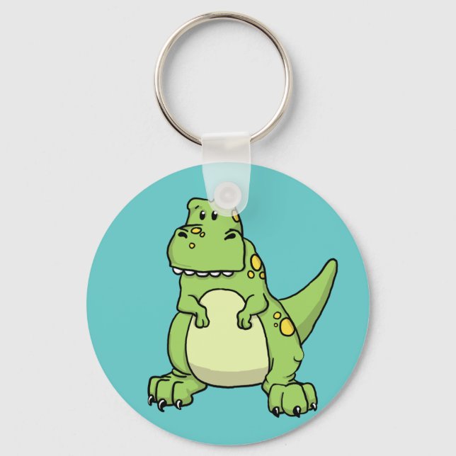 Chaveiro T-Rex Verde Bonito (Frente)