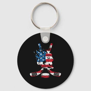 Chaveiro T-shirt_1.png de hóquei na bandeira americana