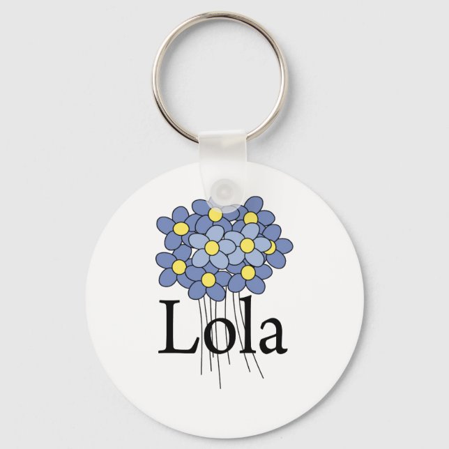 Chaveiro T-shirt bonito Blue Flower Lola (Frente)