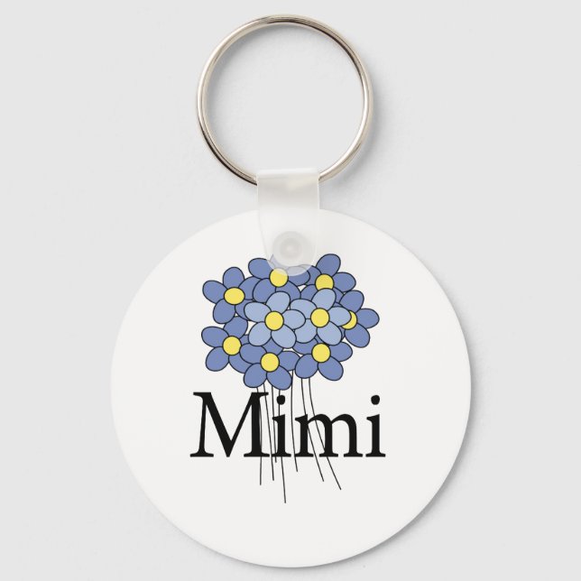 Chaveiro T-shirt bonito Blue Flower Mimi (Frente)